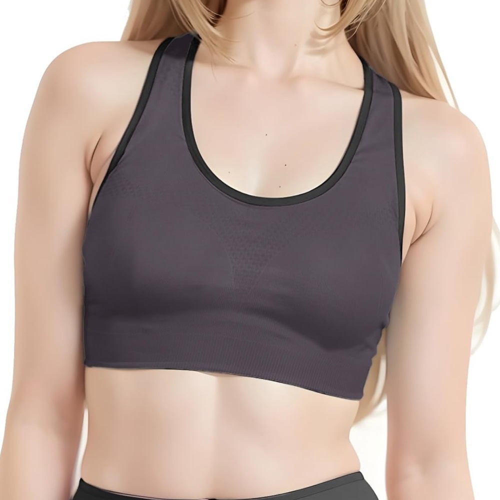 Match Black Racerback Sports Bra Medium Support